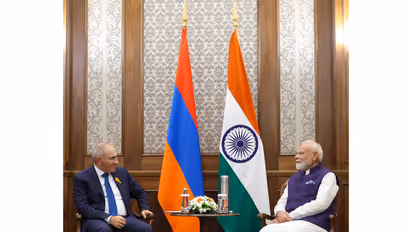 Prime Minister Narendra Modi holds bilateral talks with Armenian Prime Minister Nikol Pashinyan (Photo/X/@narendramodi)
