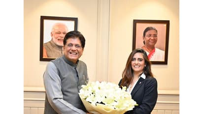 Union Commerce Minister Piyush Goyal meets Chile’s Treasury Undersecretary Claudia Sanhueza to review bilateral trade negotiations. (Photo: X/@PiyushGoyal)
