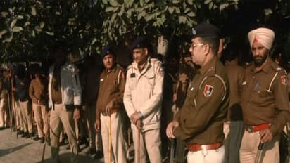Chandigarh police, paramilitary forces deployed outside Panjab University (Photo/ANI)