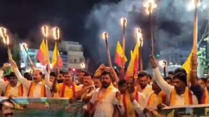 Karnataka Rakshana Vedike protests Cauvery water committee order (Photo/Karnataka Rakshana Vedike)