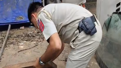 Skeleton-like object found during cleanliness drive in Delhi (Photo/ANI)