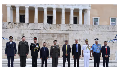 Defence Secretary Rajesh Kumar Singh begins Greece Visit (Photo/X/@SpokespersonMoD)