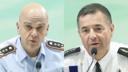 Commander of the German Air Force Forces Command Lieutenant General Günter Katz and Inspector General of the French Armed Forces General Stéphane Groen (Photo/ANI)