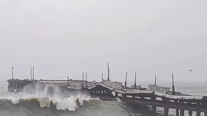 A bridge collapse due to strong winds and high tides triggered by Cyclone Ditwah in Puducherry (File Photo/ANI)