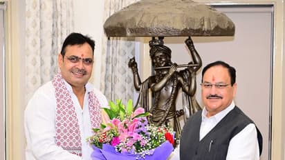 Union Minister JP Nadda meets Rajasthan CM Bhajanlal Sharma (Photo/X/@BhajanlalBjp)