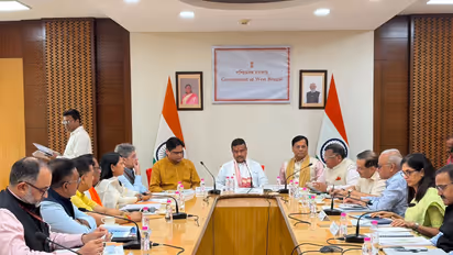 Union Minister Sarbananda Sonowal with Bengal CM Suvendu Adhikari (Photo/ANI)