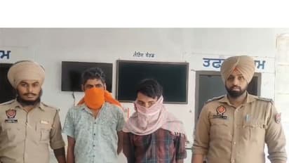 Persons apprended in alleged drug trafficking case by Punjab Police, (Photo/ANI)