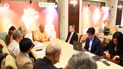 CM Yogi Adityanath meets GIC CEO in Singapore (Photo: @myogiadityanath/X)
