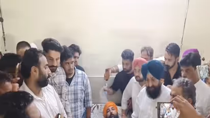 Punjab Leader of Opposition (LoP) Partap Singh Bajwa visits Sangrur Civil Hospital (Photo/ANI)