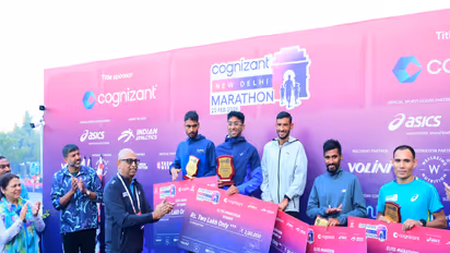 Kartik Karkera dazzles in Cognizant New Delhi Marathon (Photo: Cognizant New Delhi Marathon)
