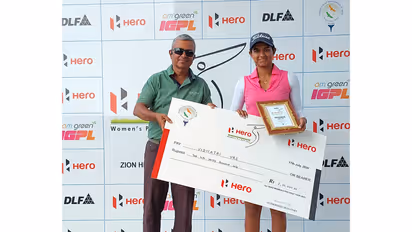Vidhatri Urs after winning 10th leg of Women’s Pro Golf Tour (Image: WPGT)