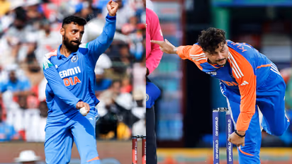 Varun Chakravarthy and Kuldeep Yadav. (Photo: ANI)