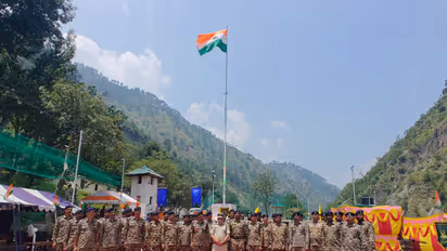 CRPF 84th Battalion hoisted a 61-foot-high mast National Flag (Photo/X@84BNCRPF)
