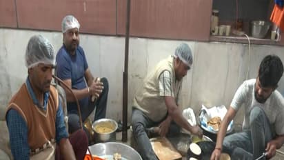 Confectioners prepare food for celebrations at BJP headquarters in Delhi (Photo/ANI)