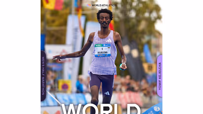 Ethiopia’s Yomif Kejelcha. (Photo:X/@WorldAthletics)