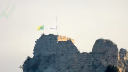 Israeli Defence Minister Katz shares picture of the flag of Israel and the flag of Golani on Beaufort Castle (Photo/X/ @Israel_katz)