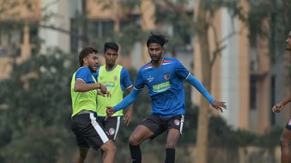 NorthEast United players training. (Photo: AIFF Media)