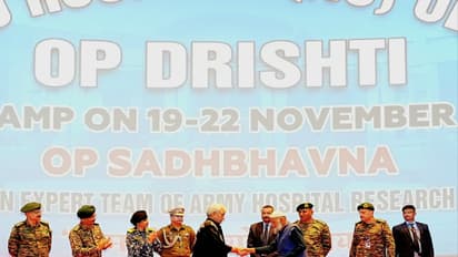 J-K Lt Governor lauds ‘Op Drishti’ mega eye camp at Command Hospital Udhampur (Photo/ANI)