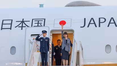 Japanese Prime Minister Sanae Takaichi arrives in New Delhi (Photo/ANI)