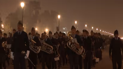 Republic Day rehearsals continued at India Gate (Photo/ANI)