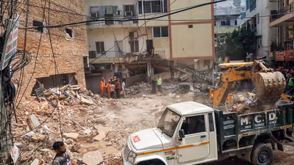 A site of five-storey building collapsed at Satya Niketan near South Campus (File Photo/ANI)