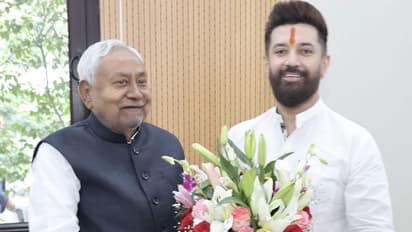 Chirag Paswan meets Nitish Kumar. (Photo/X@iChiragPaswan)