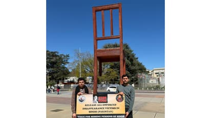 Visual from the protest (Photo/ANI)