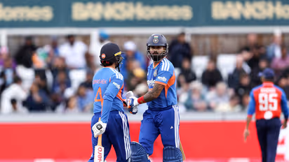 Shreyas Iyer and Abhishek Sharma. (Photo: ANI)