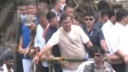 Assam CM Himanta Biswa Sarma visits flood affected Nepalikhuti area (Photo/ANI)