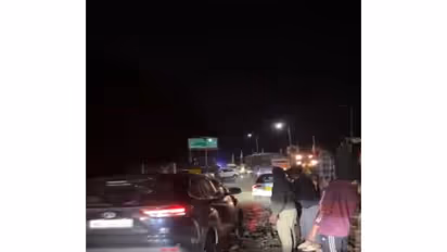 Traffic resumes on the Manali-Leh Highway near Jahalma Nallah after BRO completes restoration work in Lahaul-Spiti (Photo/ANI)