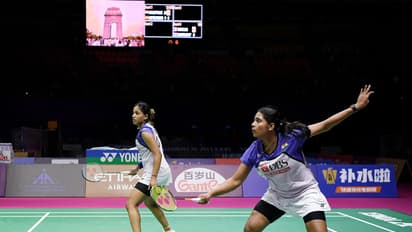 Indian shuttlers Treesa Jolly and Gayatri Gopichand. (Photo: ANI)