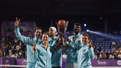 Aussie Mavericks Kites lifting World Tennis League 2025 title (Image: WTL media)