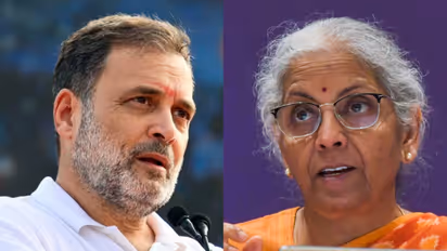 Congress leader Rahul Gandhi and Union Finance Minister Nirmala Sitharaman (Photo: ANI)