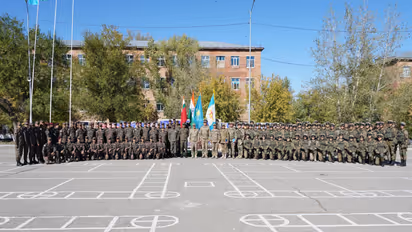 India-Kazakhstan Joint Military Exercise KAZIND-2026 opening ceremony held in Oskemen (Photo/Indian Army)