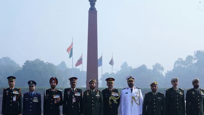 UAE Presidential Guard Commander Major General Ali Saif Al Kaabi receives Guard of Honour in Delhi. (Photo/X@adgpi)