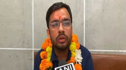 MPPSC State Service Exam 2023 topper Ajit Mishra (Photo/ANI)