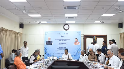 Union Minister for Jal Shakti, CR Paatil, chairs a high-level review meeting (Photo/ANI)