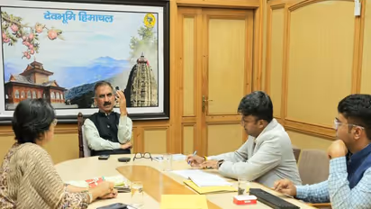 Himachal Pradesh Chief Minister Sukhvinder Singh Sukhu chairs a meeting (File Photo/ANI)