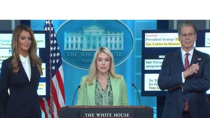 White House Press Secretary Karoline Leavitt with Scott Bessent and Kelly Loeffler (Photo: YouTube/TheWhiteHouse)