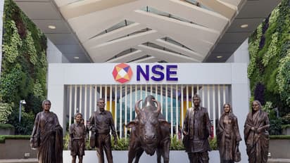 A view of the newly renovated NSE atrium bull (File Photo/ANI)