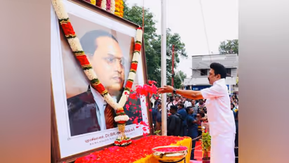 Tamil Nadu CM MK Stalin pays tributes to Babasaheb Ambedkar (Photo/@mkstalin)