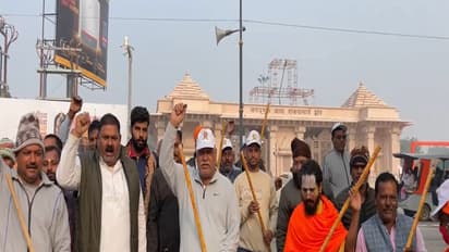 Saints launch cleanliness drive ahead of flag hoisting ceremony in Ayodhya (Photo/ANI)