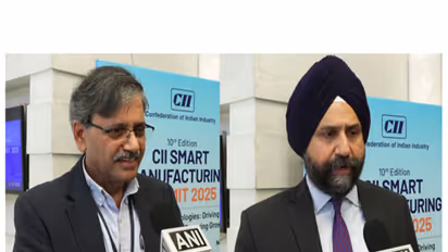 C V Raman, Executive Committee Member and former CTO of Maruti Suzuki India Ltd; Tejpreet Singh Chopra, CEO of Bharat Light & Power Ltd (Photo/ANI)
