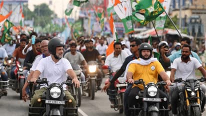 Rahul Gandhi (L); Tejashwi Yadav (R) (Photo/X/@RahulGandhi)