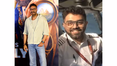Ajay Devgn (Photo/ANI) and Captain Smit Machchhar (Photo: @indemtel)