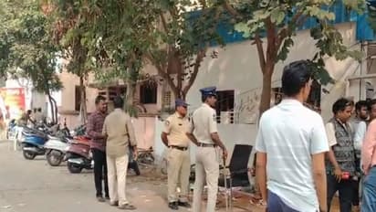 Police tighten security at Ambati Rambabu’s residence (Photo/ANI)