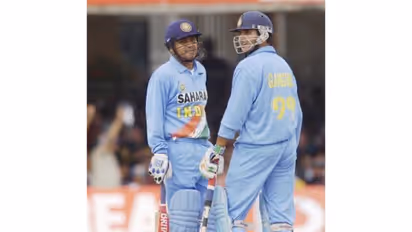 Virender Sehwag (L) with Sourav Ganguly. (Photo: X/ @virendersehwag)