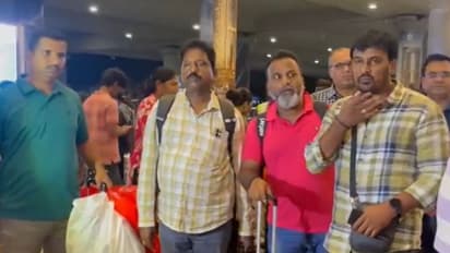Survivors arrive at Hyderabad Airport (Photo/ANI)