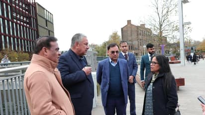 Chief Minister of Assam, Himanta Biswa Sarma during a visit to London (Photo/ @himantabiswa