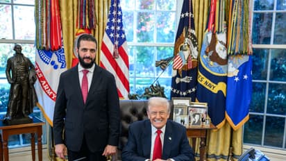 US President Donald Trump with Syrian President Ahmed Hussein al-Sharaa (Photo/ DonaldTrump Truth Social)